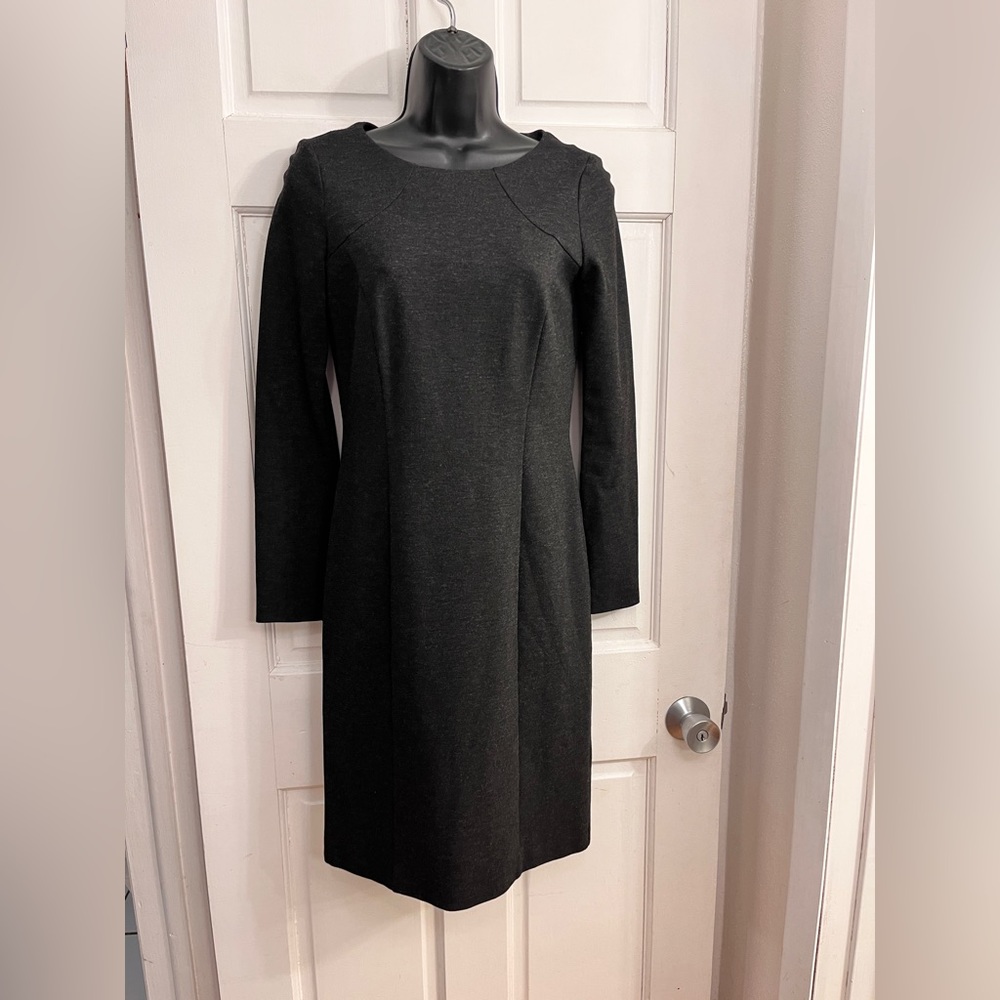 ESCADA Charcoal Dylan Stretch Viscose Knit Dress